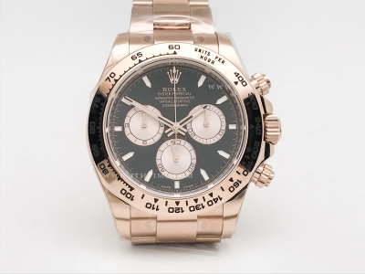 Daytona 126505 RG/RG Blk/Gold/Stk EWE A4131