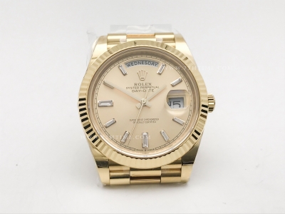 DayDate 40mm Flt Wt YG/YG Gold/Dia THB V3 SH3255