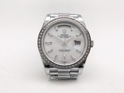 DayDate 40mm 904L B.Dia SS/SS W-MOP/B.Dia GMF A2836