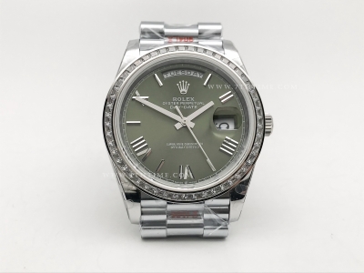 DayDate 40mm 904L B.Dia SS/SS Grn/Rm GMF A2836