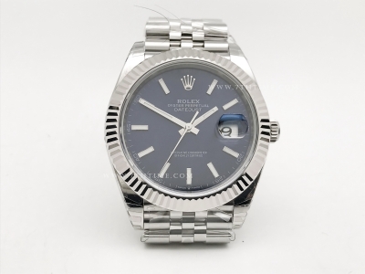 DJ2 41mm Jub Flt 904L SS/SS Blue/Stk EWE A3235