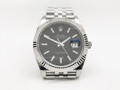 DJ2 41mm Jub Flt 904L SS/SS Blk/Stk EWE A3235