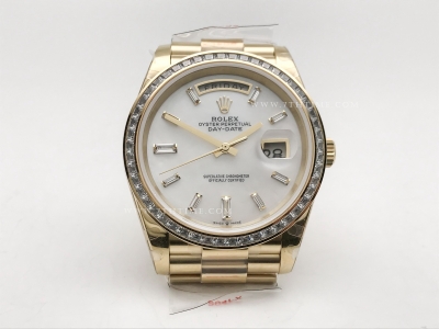 DayDate 40mm 904L B.Dia YG/YG W-MOP/B.Dia GMF A2836