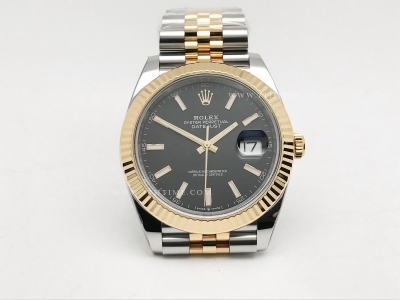 DJ2 41mm Jub Flt 904L YG/SS Blk/Stk Clean VR3235