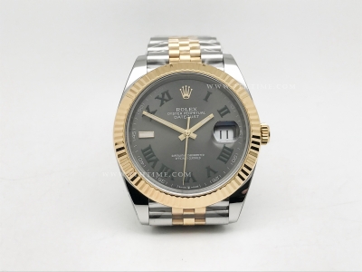 DJ2 41mm Jub Flt 904L YG/SS Grey/Rm Clean VR3235