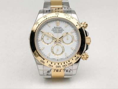 Daytona 126503 YG/SS Wht/Stk FF A7750 Mod