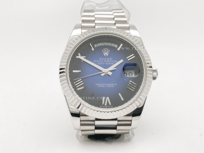 DayDate 40mm 228239 904L Flt Wt WG/WG O-Blue/Rm KF VR3255