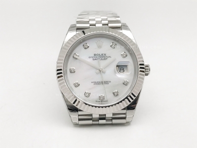 DJ2 41mm 126334 Jub Flt 904L SS/SS M-Wht/Dia EWE A3235