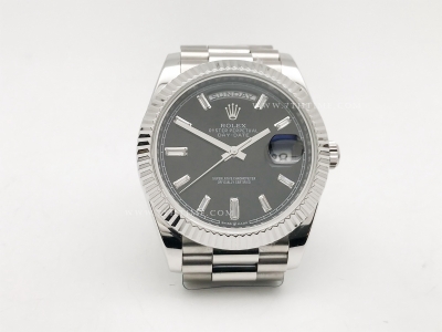 DayDate 40mm 228239 904L Flt Wt WG/WG Blk/Dia KF VR3255