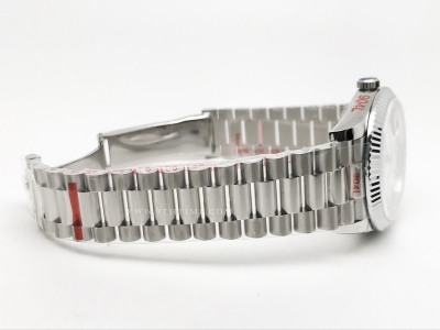 DayDate 40mm 904L Flt SS/SS Wht/Stk GMF VR3255