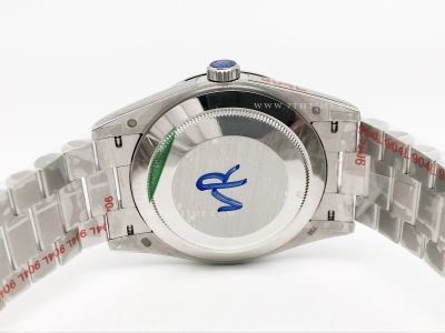 DayDate 40mm 904L Flt SS/SS Wht/Stk GMF VR3255