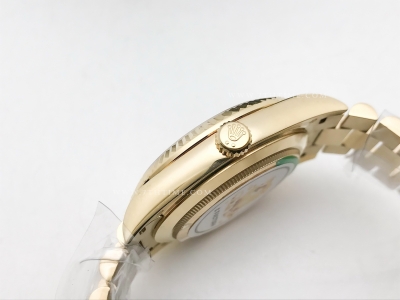 DayDate 40mm 228238 904L Flt Wt YG/YG Grn/Rm KF VR3255