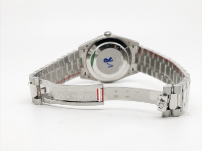 DayDate 40mm 904L Flt SS/SS Blue/Stk GMF VR3255