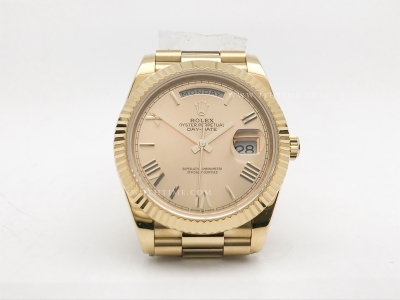 DayDate 40mm 228238 904L Flt Wt YG/YG Gold/Rm KF VR3255