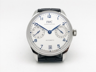 Portugieser Auto 7 Days IW500703 SS/LE Wht/B-Num APSF A52010