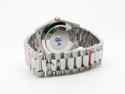 DayDate 40mm 904L Flt SS/SS Silv/Stk GMF VR3255