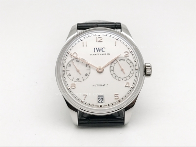Portugieser Auto 7 Days IW500703 SS/LE Wht/SS Num APSF A52010