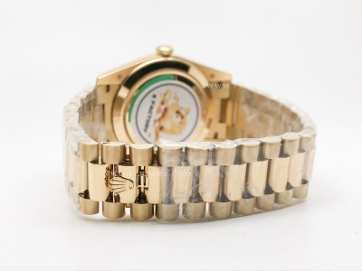 DayDate 40mm 228238 904L Flt Wt YG/YG Blk/Dia KF VR3255