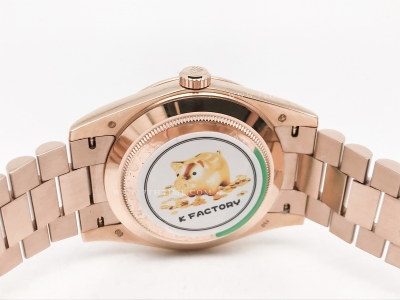 DayDate 40mm 228235 904L Flt Wt RG/RG Wht/Rm KF VR3255