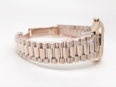 DayDate 40mm 228235 904L Flt Wt RG/RG Brwn/Dia KF VR3255