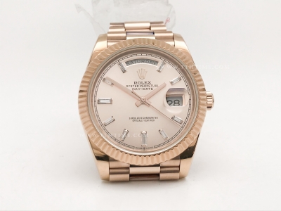 DayDate 40mm 228235 904L Flt Wt RG/RG R-Gold/Dia KF VR3255