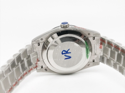 DayDate 40mm 904L Flt SS/SS Silv-S/Stk GMF VR3255