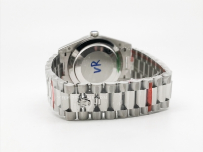 DayDate 40mm 904L Flt SS/SS Silv-S/Stk GMF VR3255