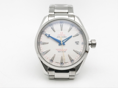 Aqua Terra 40mm SS/SS Wht Stripe/Blue JVS A8500