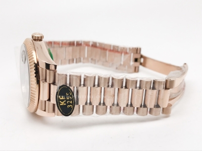 DayDate 40mm 228235 904L Flt Wt RG/RG Brwn/Rm KF VR3255