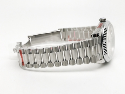 DayDate 40mm 904L Flt SS/SS Silv/Dia GMF VR3255