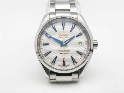 Aqua Terra 2015 41mm SS/SS Wht/Blue JVS A8508