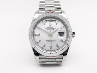 DayDate 40mm 904L Flt SS/SS M-Wht/Dia GMF VR3255