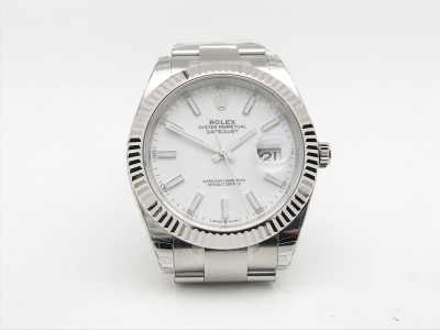 DJ2 41mm 126334 Oys Flt 904L SS/SS Wht/Stk EWE A3235