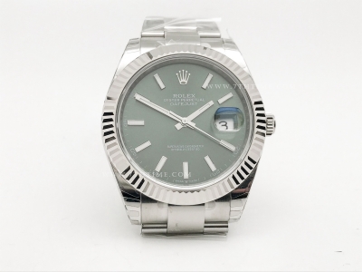 DJ2 41mm 126334 Oys Flt 904L SS/SS Grn/Stk EWE A3235