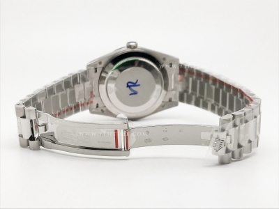 DayDate 40mm 904L Flt SS/SS Blue/Rm/Stk GMF VR3255