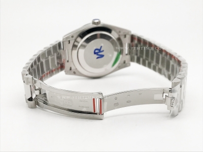 DayDate 40mm 904L Flt SS/SS Silv/Rm GMF VR3255