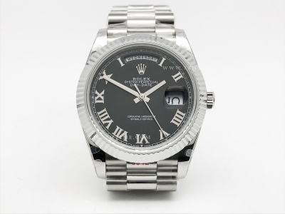 DayDate 40mm 904L Flt SS/SS Blk/Rm GMF VR3255