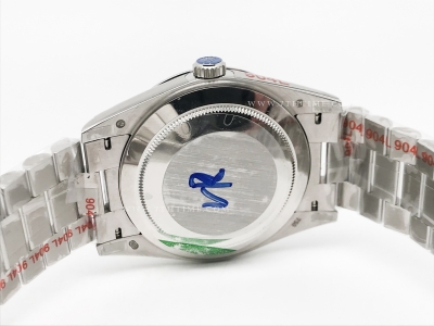 DayDate 40mm 904L Flt SS/SS Blk/Rm GMF VR3255