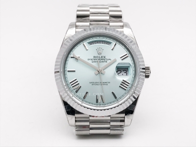 DayDate 40mm 904L Flt SS/SS I-Blue/Rm/Stk GMF VR3255