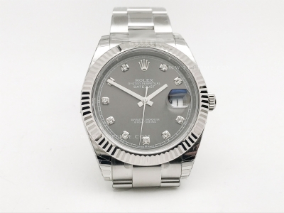 DJ2 41mm 126334 Oys Flt 904L SS/SS S-Gry/Dia EWE A3235