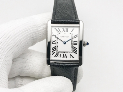 Cartier Tank Solo Large SS/LE Wht AF Swiss Qtz