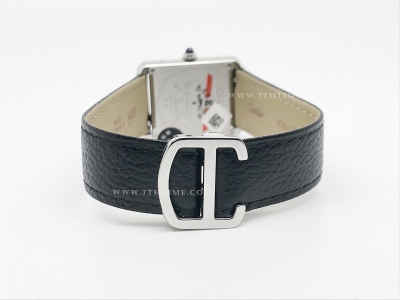 Cartier Tank Solo Small Dia SS/LE Wht AF Swiss Qtz