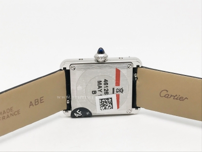 Cartier Tank Must Small Dia SS/LE Wht AF Swiss Qtz