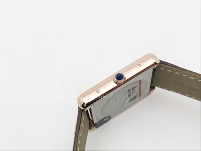 Cartier Tank Solo Large RG/LE Wht AF Swiss Qtz