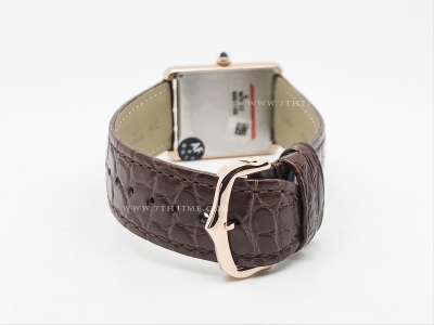 Cartier Tank Solo Large RG/LE Wht AF Swiss Qtz