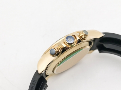 Daytona 126518 YG/RU Wht/Stk FF A7750