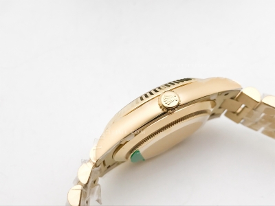 DayDate 40mm 904L Flt Wt YG/YG Blk/B.Dia TMF SH3255