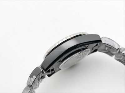 J-12 Ladies 33mm CER/CER Blk/Num XF Sw Qtz