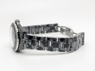 J-12 Ladies 33mm CER/CER Blk/Dia XF Sw Qtz