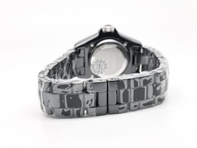 J-12 Ladies 33mm CER/CER Blk/Dia XF Sw Qtz